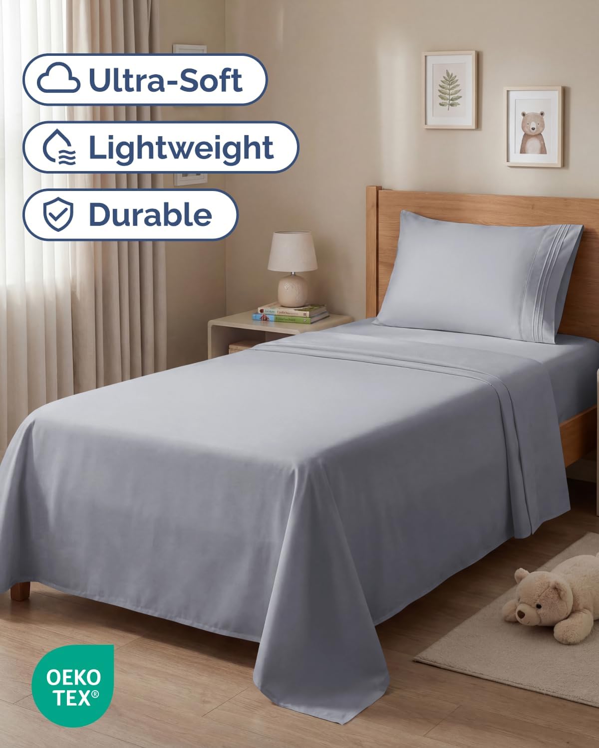 Twin Size 3 Piece Sheet Set - Comfy Breathable & Cooling Sheets - Hotel Luxury Bed Sheets for Women and Men - Deep Pockets, Easy-Fit…