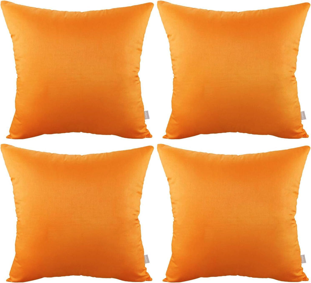Thmyo 4-Pack 100% Cotton Comfortable Solid Decorative Throw Pillow Case Square Cushion Cover Pillowcase Sublimation Blank Halloween DIY Thr…