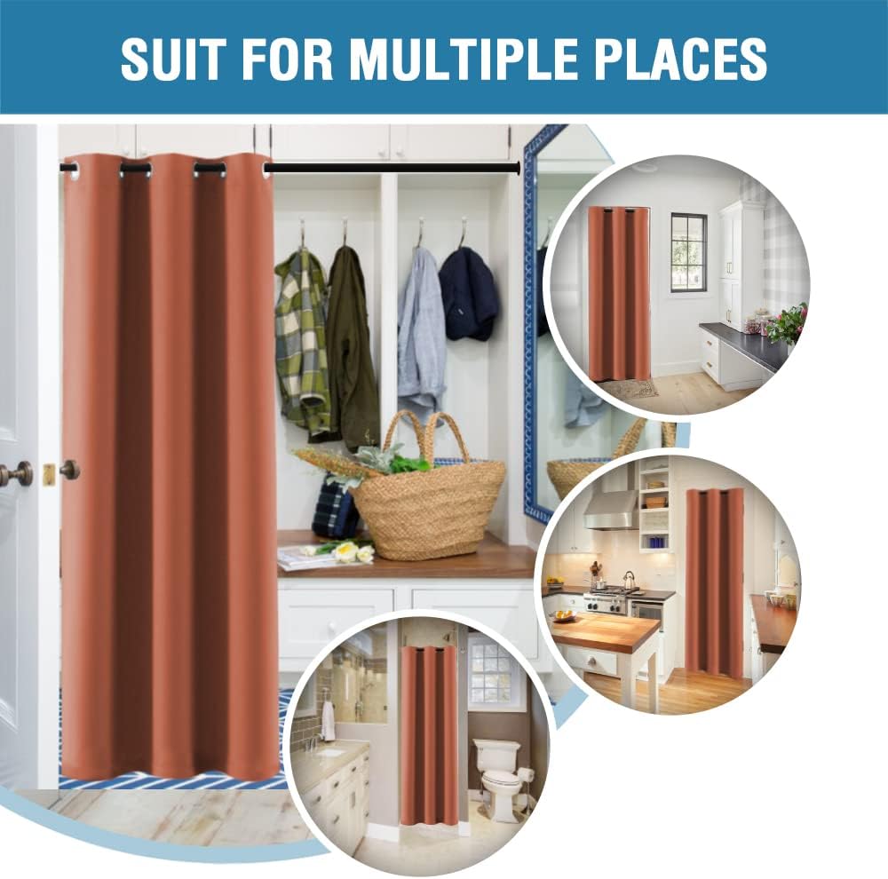 H.VERSAILTEX Doorway Curtain Blackout Closet Door Curtain Room Divider Window Treatment Curtain for Bedroom Thermal Insulated P…