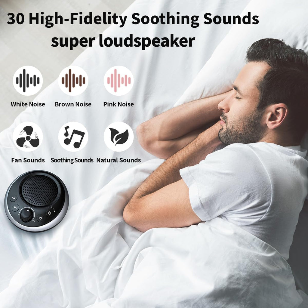 iDealSleep Sound Machine Loud White Noise Machine Nonstop Brown Noise Sleep Machine 30 Soothing Sounds for Baby Kids Adults Pink Noise Soun…