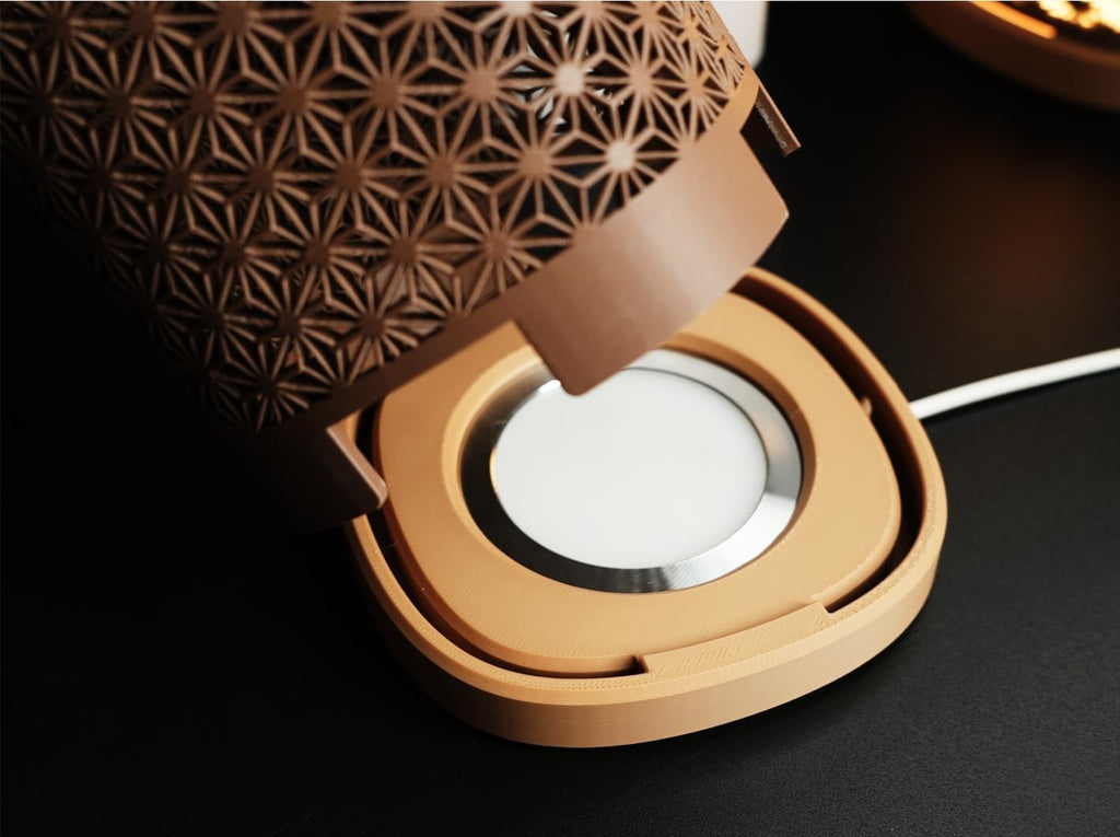 Contemporary Style Table Lamp, Bedside Night Light, Cylindrical Cutout Pattern Shade, Includes Light Source (Small, 1 PC)
