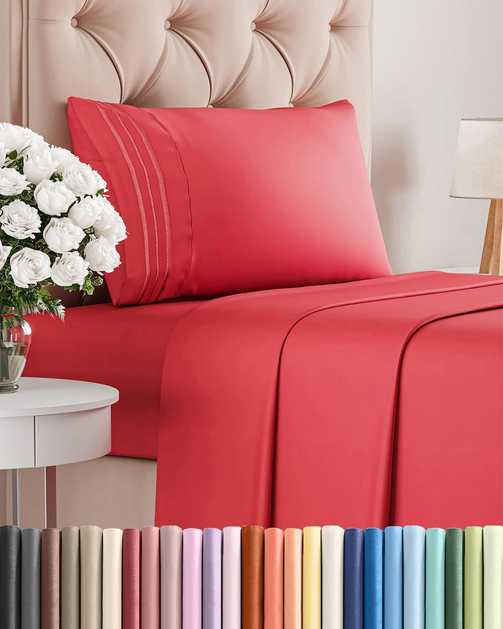 Twin Size 3 Piece Sheet Set - Comfy Breathable & Cooling Sheets - Hotel Luxury Bed Sheets for Women & Men - Deep Pockets, Easy-Fit, Extra…