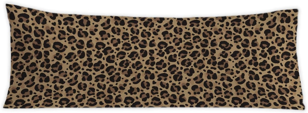 Leopard Print 20x54 Body Pillow Cover, Cheetah Print Room Decor, Trendy Wild Animal Print Aesthetic Decorative Long Body Pillow Cases for…