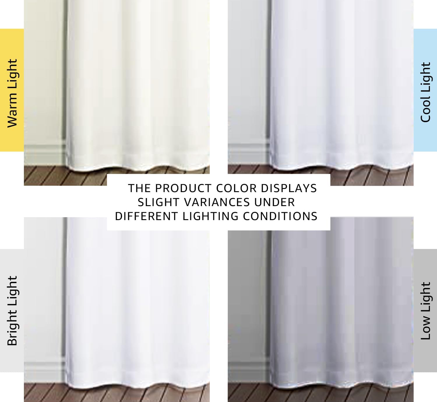 Nicetown White Blackout Curtains 84 inches Long, Full Light Blocking Drapes with Black Liner for Nursery, Noise Reducing Thermal Insulated…