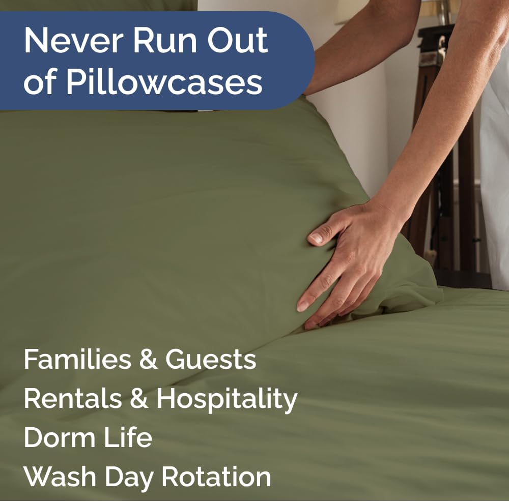 King Pillow Cases Set of 10 - Ultra Soft Hotel Quality Pillowcase Covers - Comfy. Cozy & Wrinkle Free - Shrink, Stain and Fade Resistant…