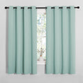 NICETOWN Bedroom Curtain Panels Blackout Draperies, Thermal Insulated Solid Grommet Blackout Curtains/Drapes (Aqua, One Pair, 55 by 68-inch)
