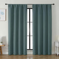 Simplebrand Ava Dark Green Blackout Curtains for Bedroom 84 Inch Length 2 Panels Set, Solid Thermal Insulated Privacy Living Room Window Tr…