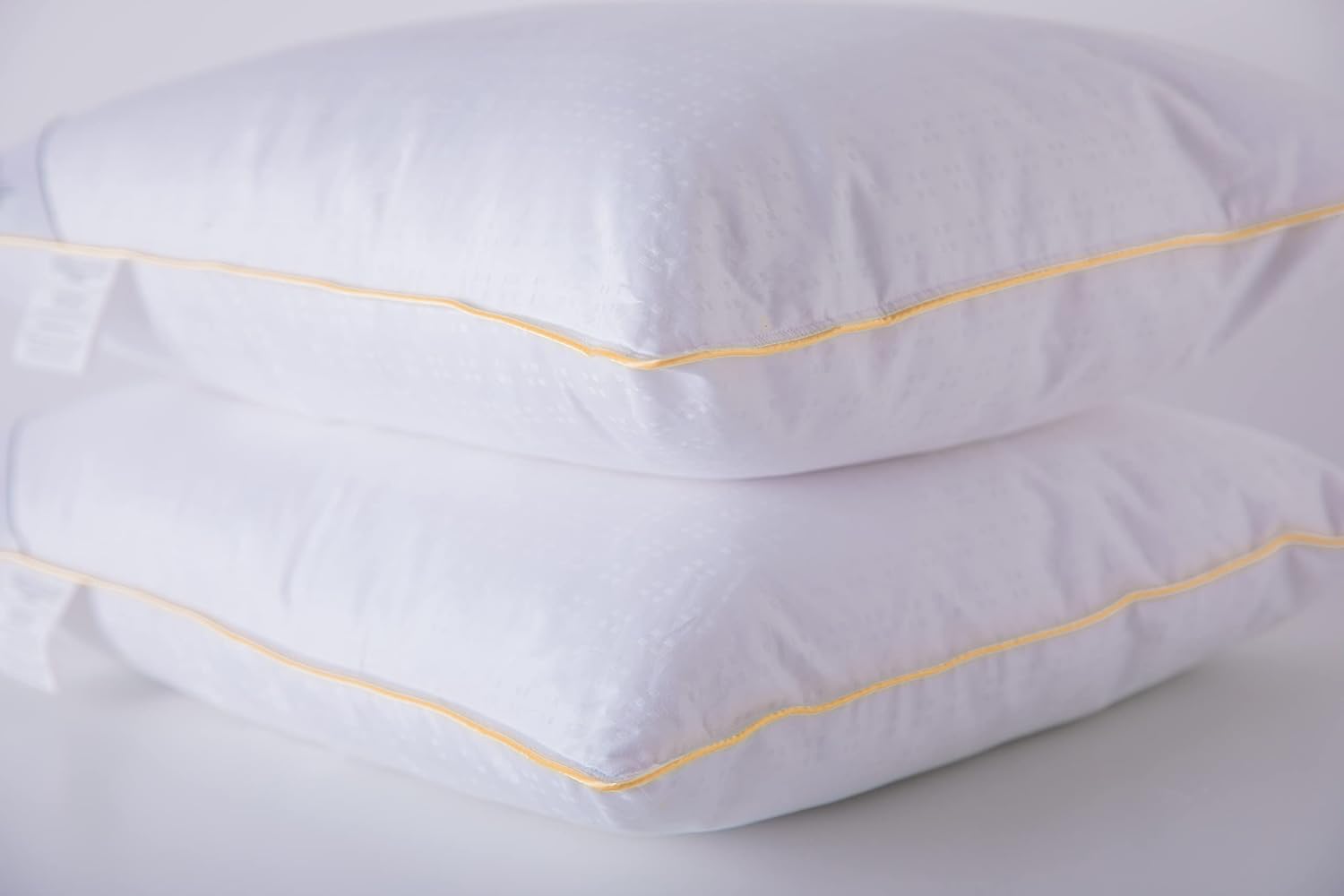 Goose Down Feather Soft Pillows Queen Size One Pillow 100% Cotton Supportive Cool Bed Pillows for Back Side Stomach Sleepers