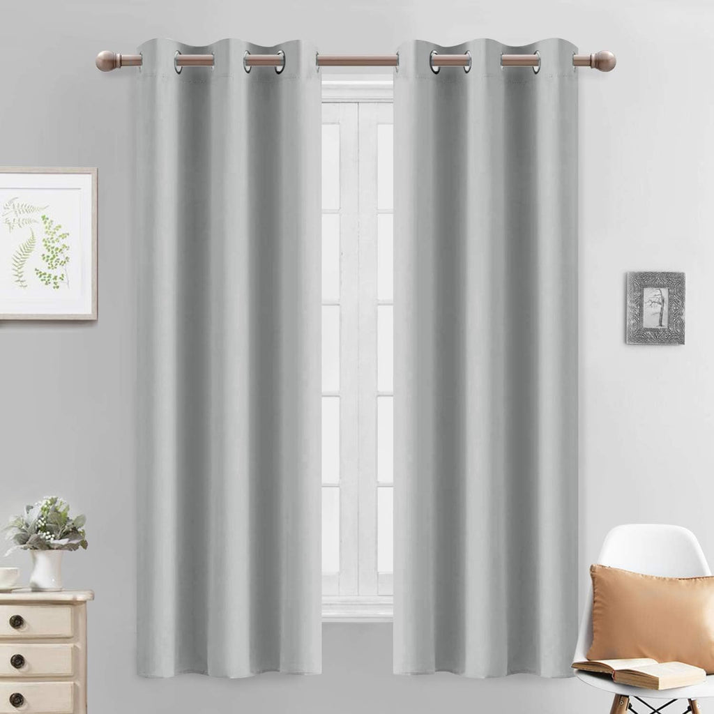 Yakamok Light Blocking Window Blackout Curtains Thermal Insulated Room Darkening Drapes for Bedroom, Solid Grommet Top Window Panels…
