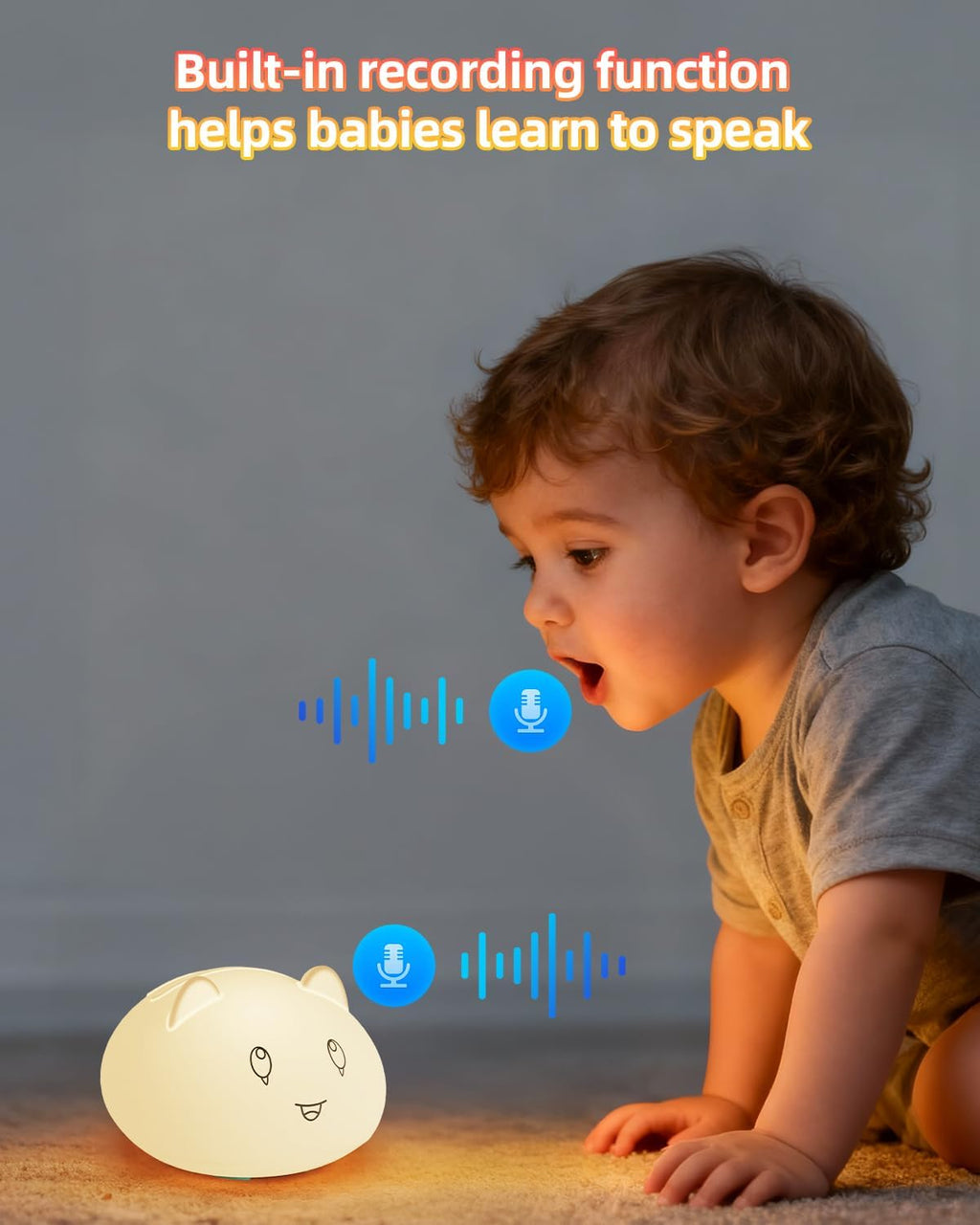 Capybara Night Light for Kids, Cute Animal Silicone Touch Lamp with Bluetooth Speaker, APP Control RGB Color Changing, Timer & Alarm…