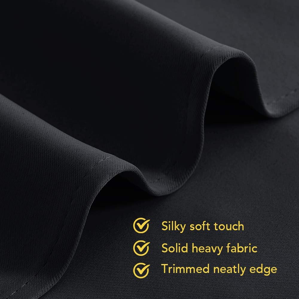 NICETOWN Blackout Draperies Window Curtain Panels, Autumn/Winter Thermal Insulated Solid Grommet Blackout Curtains/Drapes for Cafe (Set…