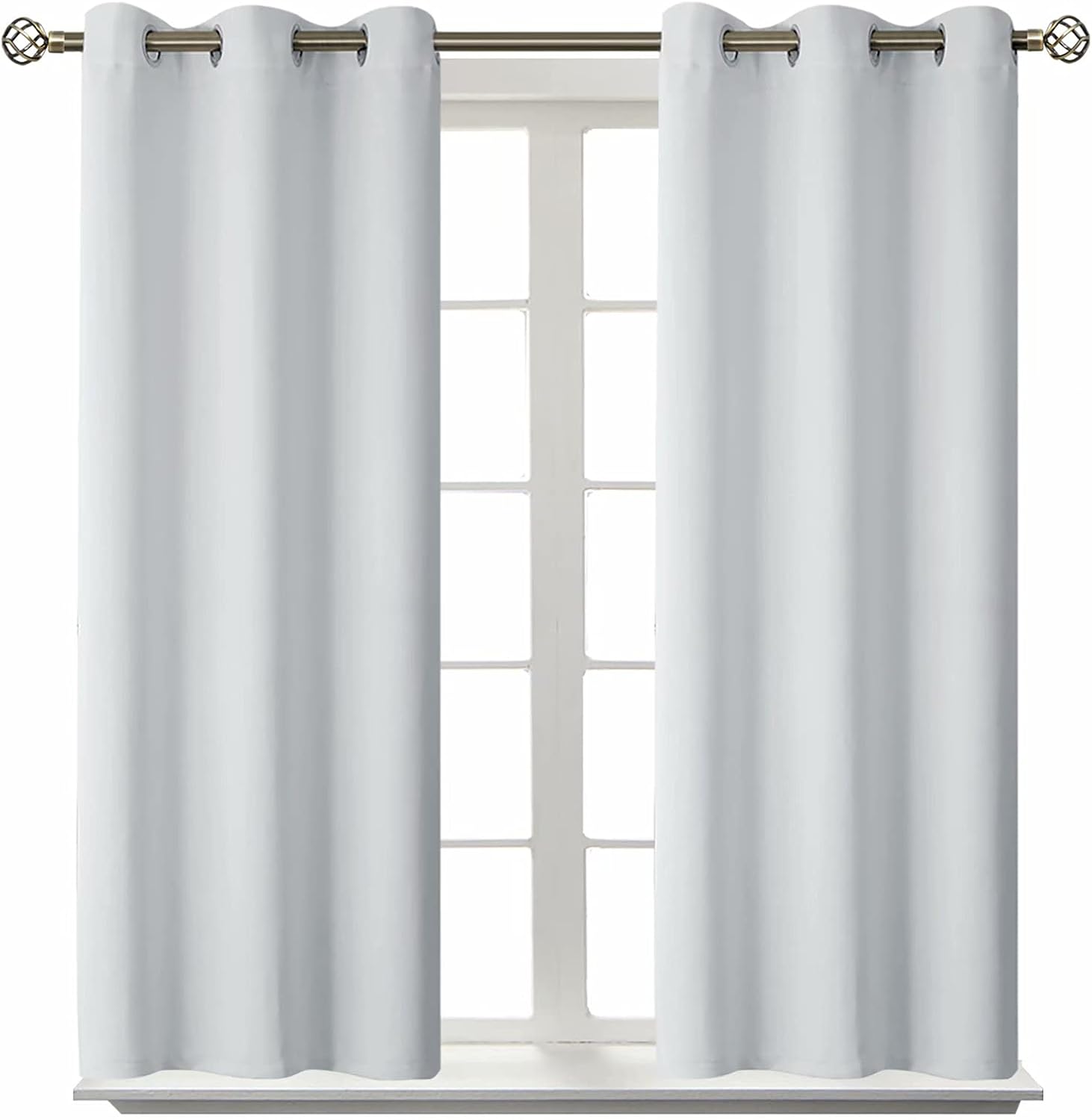 BGment Room Darkening Curtains 54 Inches Long - Grommet Thermal Insulated Drapes Window Treatment Curtains for Bedroom, 2 Panels, 38 x 54 I…