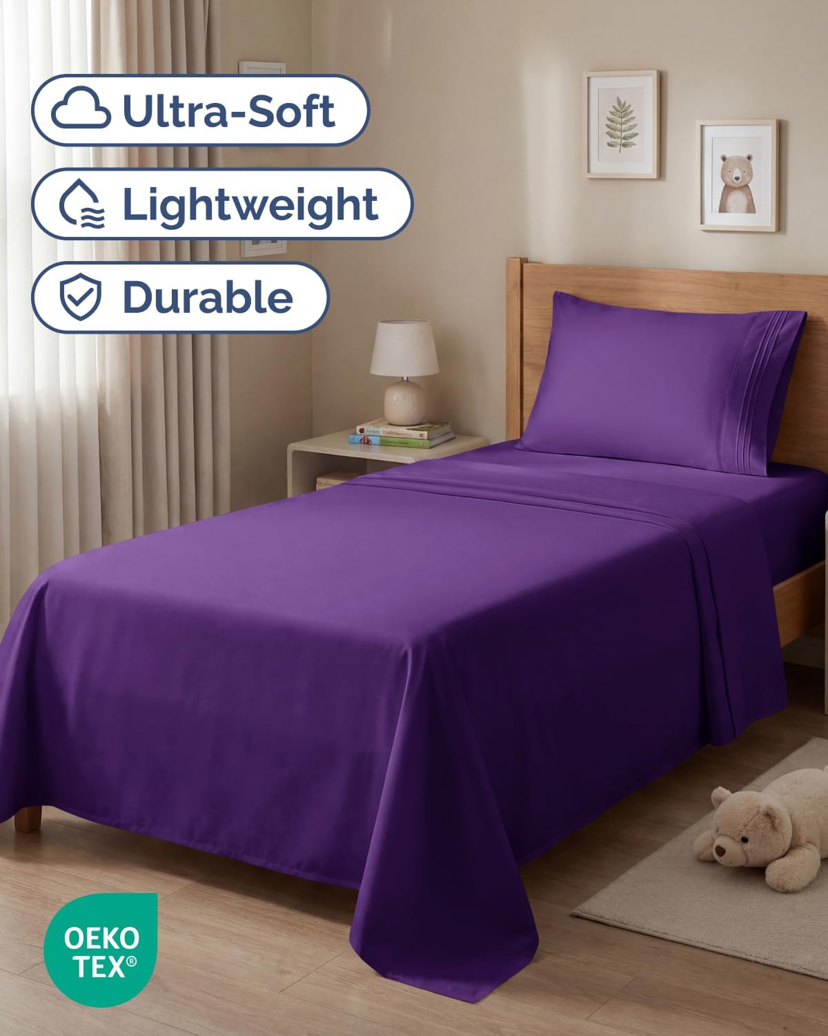Twin Size 3 Piece Sheet Set - Comfy Breathable & Cooling Sheets - Hotel Luxury Bed Sheets for Women & Men - Deep Pockets, Easy-Fit, Extra…