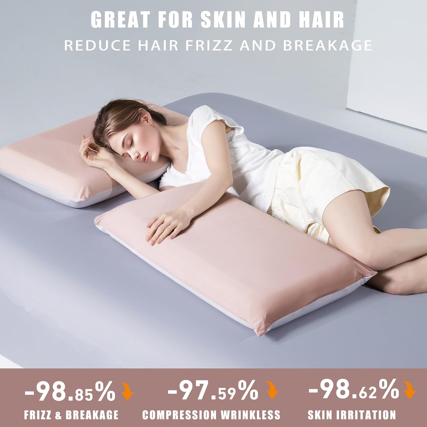 TELUS Cooling Pillowcases King Size 2-Pack, Silky Soft Breathable Pillow Case with Envelope Close, Stay Cool Pillow Cover for Hot…