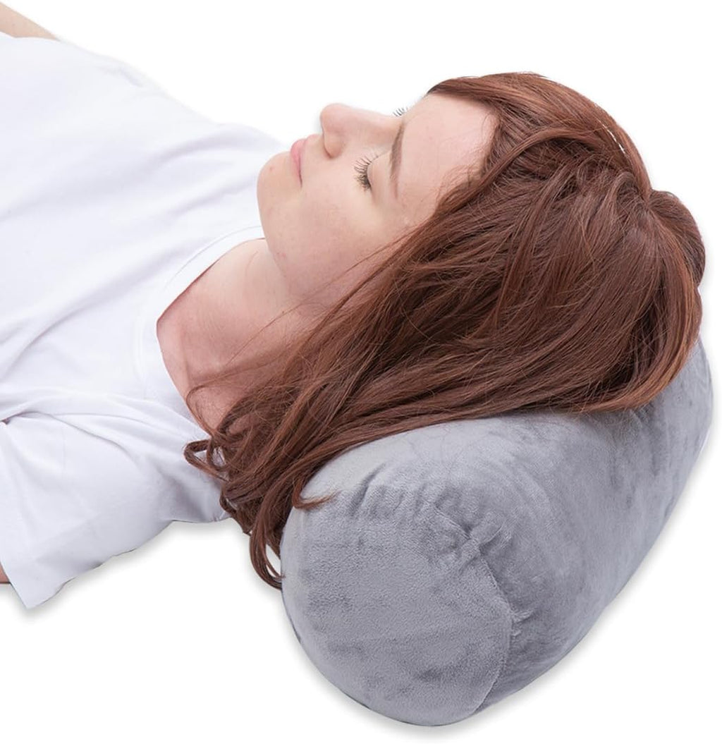 1Middleone 1 MIDDLE ONE Round Cylinder Bolster Pillow with Removable Velvet Cover, Tube Roll Cervical Pillow for Head, Neck, Back and Legs…