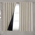 BGment 100% Room Darkening Thermal Insulated Blackout Curtains 54 Inches Long with Liner, Rod Pocket and Back Tab Double Layer Noise…