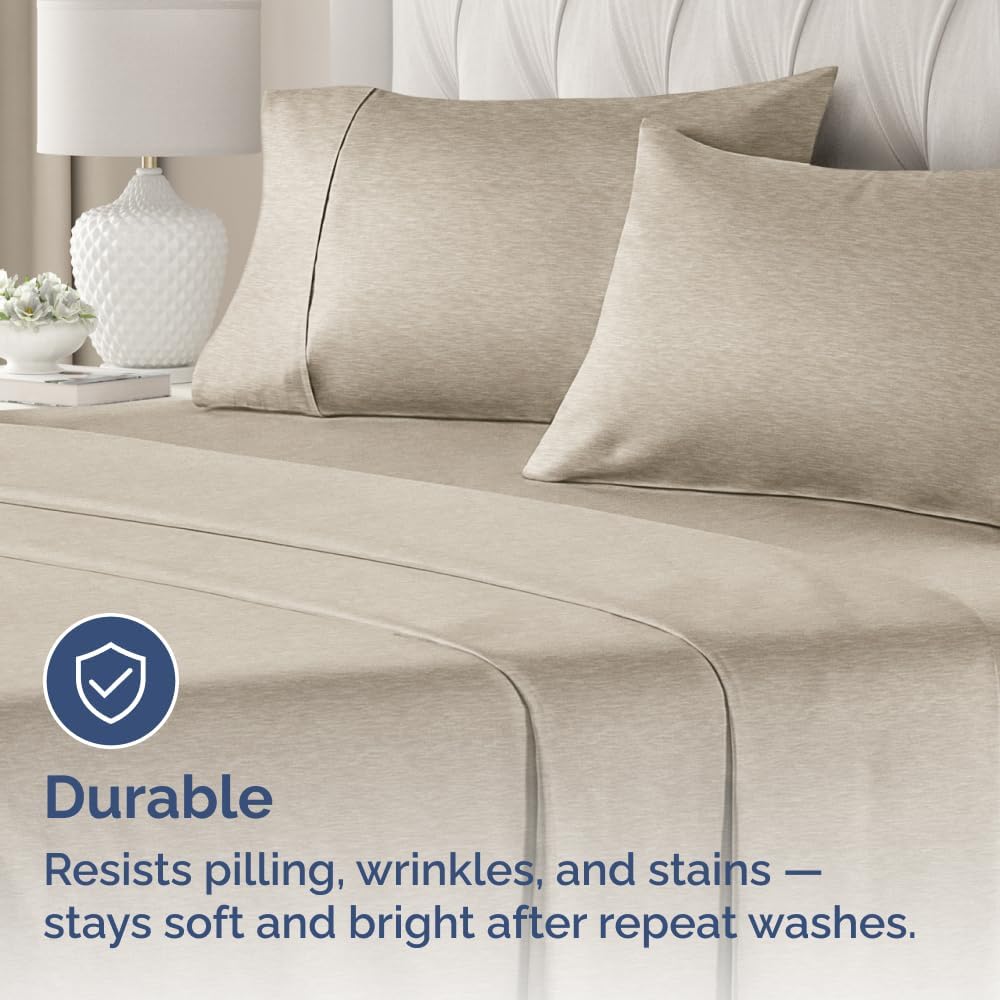 King Pillow Cases Set of 4 - Ultra Soft Hotel Quality Pillowcase Covers - Comfy, Cozy & Wrinkle Free - Shrinkage and Fade Resistant…