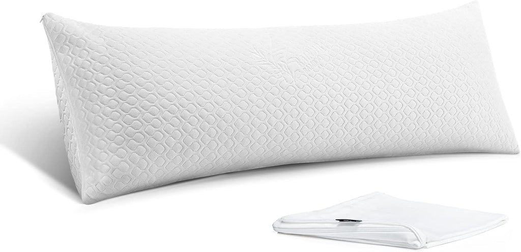 RainmrBedding Rainmr Extra Firm Body Pillow 1.5cm Cubies Memory Foam – & Sleeping & Supportive – with Cooling Cover Hug Pillows 20 x 54 inc…