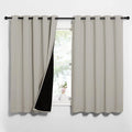 Nicetown Natural 100% Blackout Lined Curtains, 2 Thick Layers Completely Blackout Window Treatment Thermal Insulated Drapes for Kitchen/Bed…