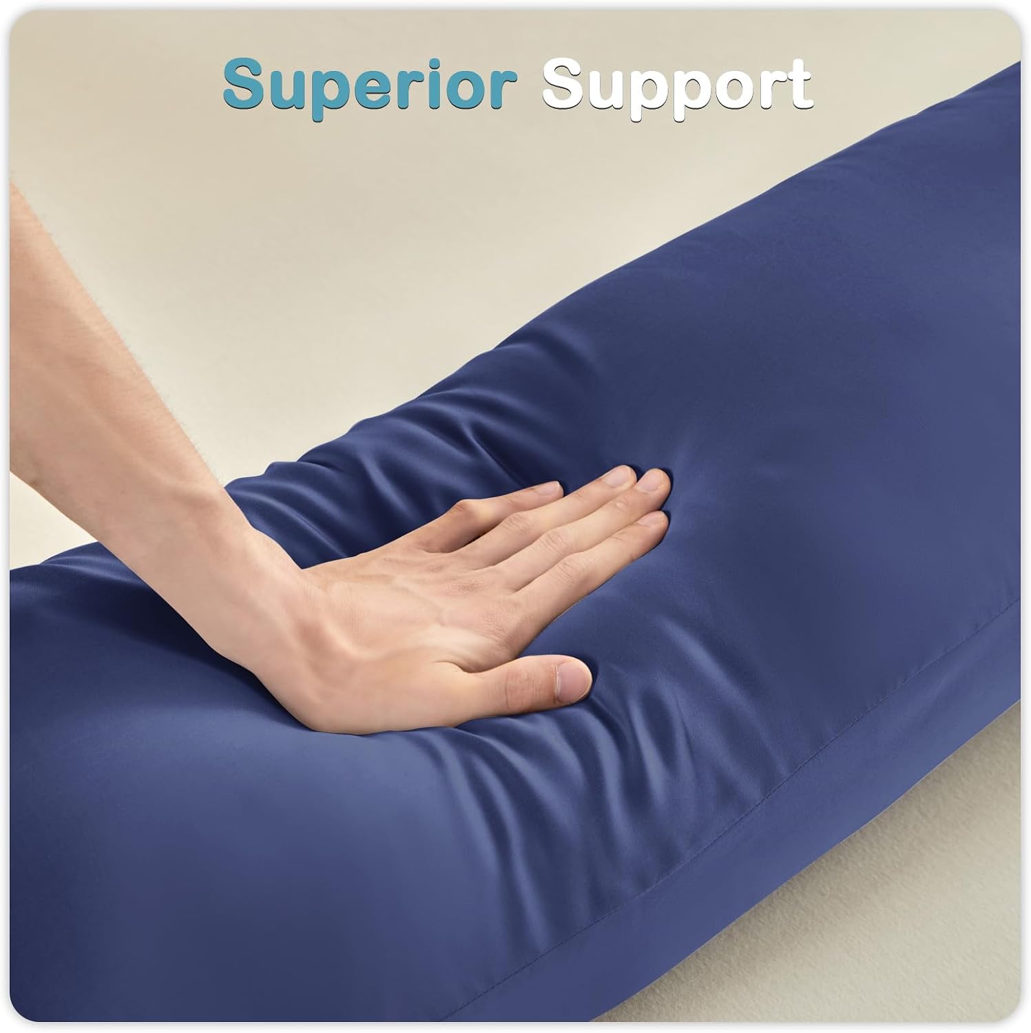 Mioto 6.5lbs Weighted Body Pillow for Adult - Weighted Pillow for Better Sleep, Cooling Body Pillow with Tencel Cover, Long Pillow for Bed,…