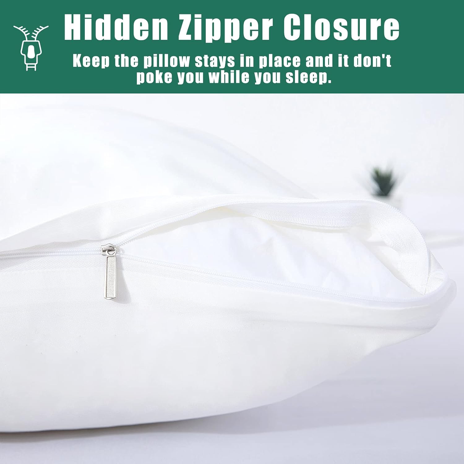 Body Cooling Pillow Cases Cover, Bamboo Rayon White Body Pillowcases with Zipper Closure, Cool and Breathable Pillow Case for Hot…