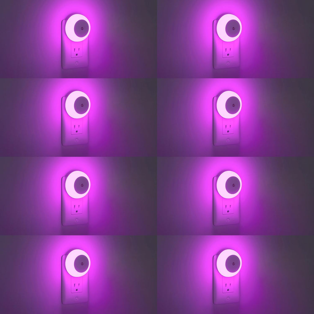 fesnne Night Light, Night Lights Plug into Wall, Dusk to Dawn Sensor, Pink Led Night Light 0.5W, 8 Pack Nightlight for Adults, Bedroom…