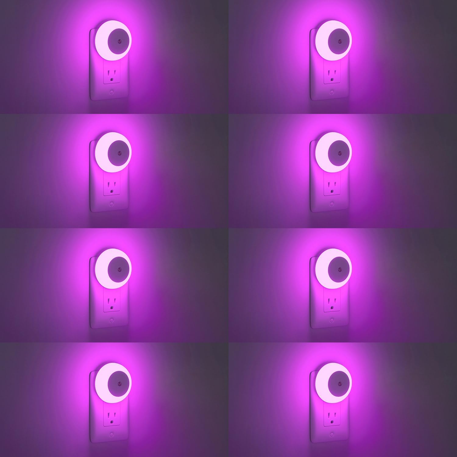 fesnne Night Light, Night Lights Plug into Wall, Dusk to Dawn Sensor, Pink Led Night Light 0.5W, 8 Pack Nightlight for Adults, Bedroom…
