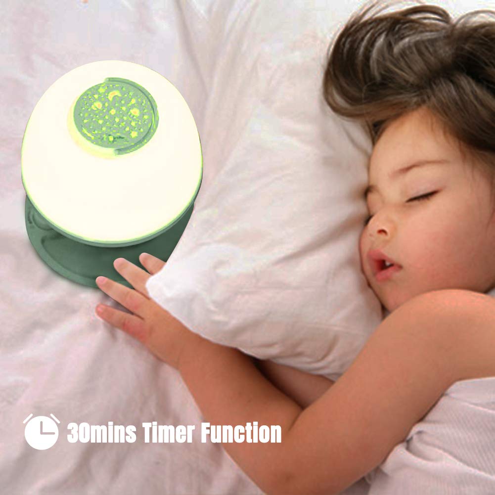 LICKLIP Toddler Night Light Lamp, Dimmable LED Bedside Lamp with Star Projector, Kids Night Lights with Timer Design & Color Changing…