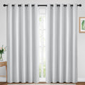 Yakamok Blackout Curtains Room Darkening Thermal Insulated Window Panels, Solid Grommet Top Drapes for Bedroom/Living Room(70Wx84L, Greyish…