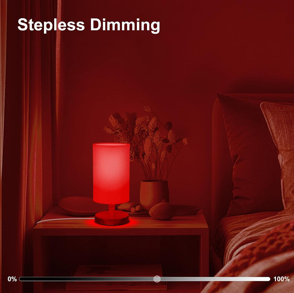 Red Light Lamp for Bedroom, Nightstand Lamp with 670nm Red & 3000-6500K White Light, Remote Control, Timer, Night Light, Dimmable LED…