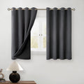 BGment Short 100% Blackout Curtains for Bedroom, Thermal Insulated Energy Efficiency Noise Reducing Grommet Curtains 54 Inch Length with Li…