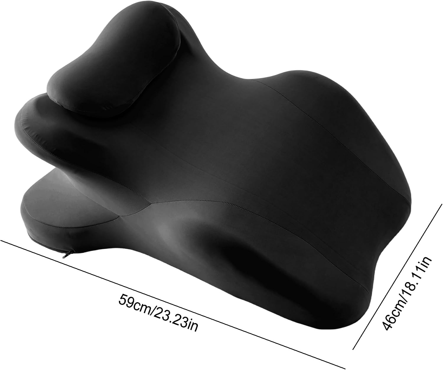 Reading Pillow for Watching tv and Reading in Bed, Ergonomic Wedge Pillow Prone Position with Support More Comfortable (Gray, One Size)