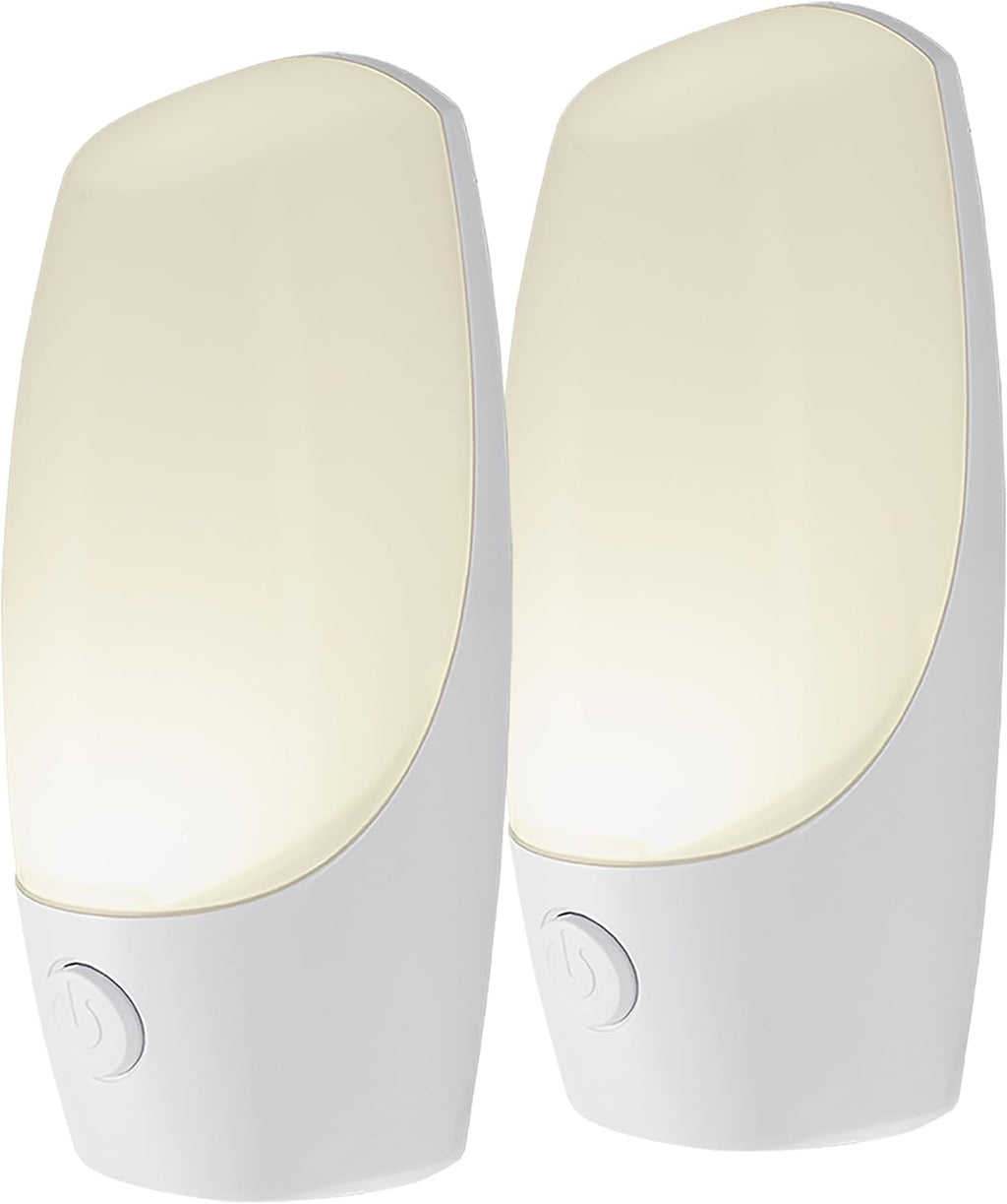 Energizer Manual On/Off LED Night Light Plug-in, Push Button, Compact, Contemporary, for Bedroom, Livingroom, Hallway, Bathroom, Nursery…
