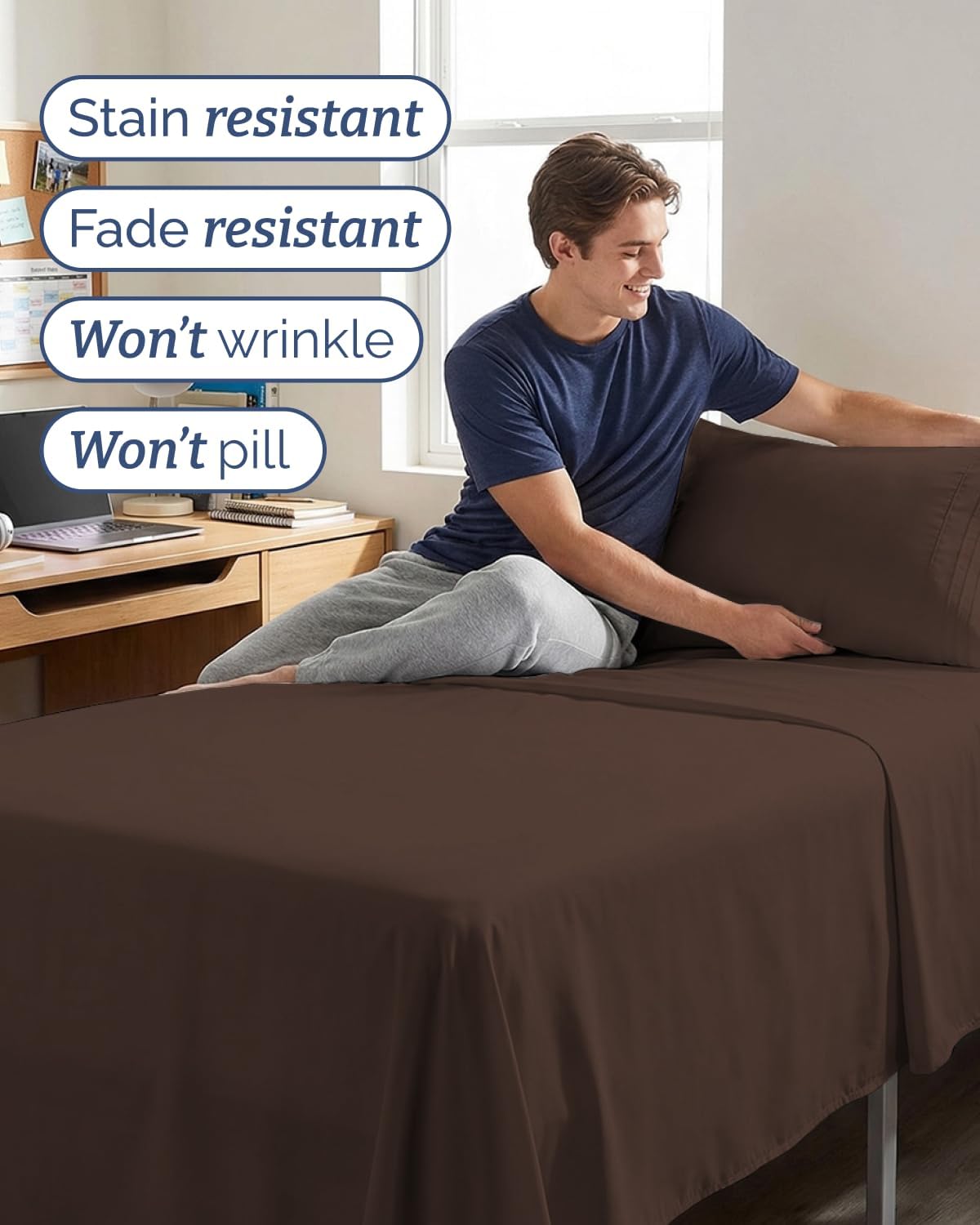 Twin XL 4 Piece Sheet Set - Comfy, Breathable & Cooling - Hotel Luxury Bedding for Women, Men, Kids, Teens and Children - 1 Flat & 1…