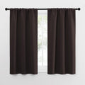NICETOWN Kitchen Curtains Thermal Insulated Curtains & Drapes, Small Window Blackout Curtain Panels for Girls Room (Toffee Brown, 34"…