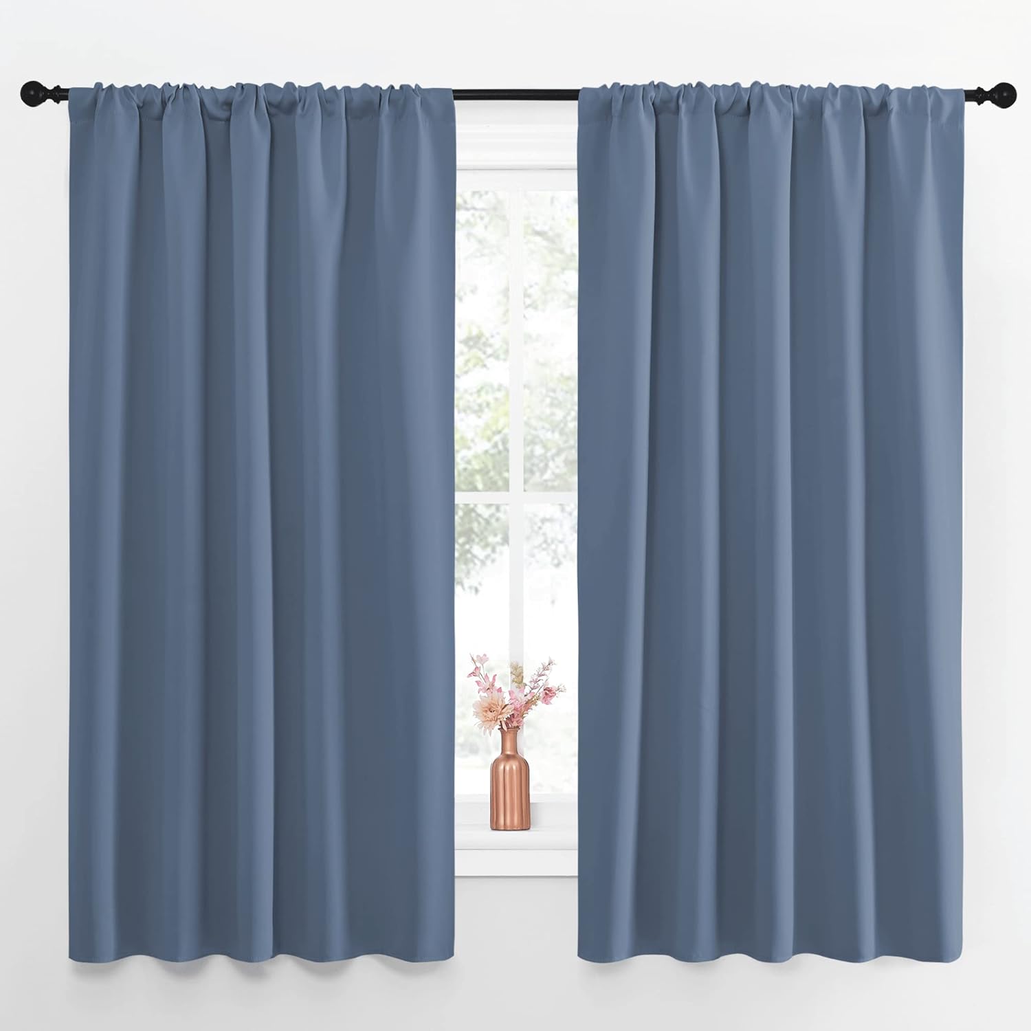 NICETOWN Blackout Curtains for Living Curtains, Window Treatment Blackout Curtain Panels, Home Decor Thermal Insulated Solid Drapes for…