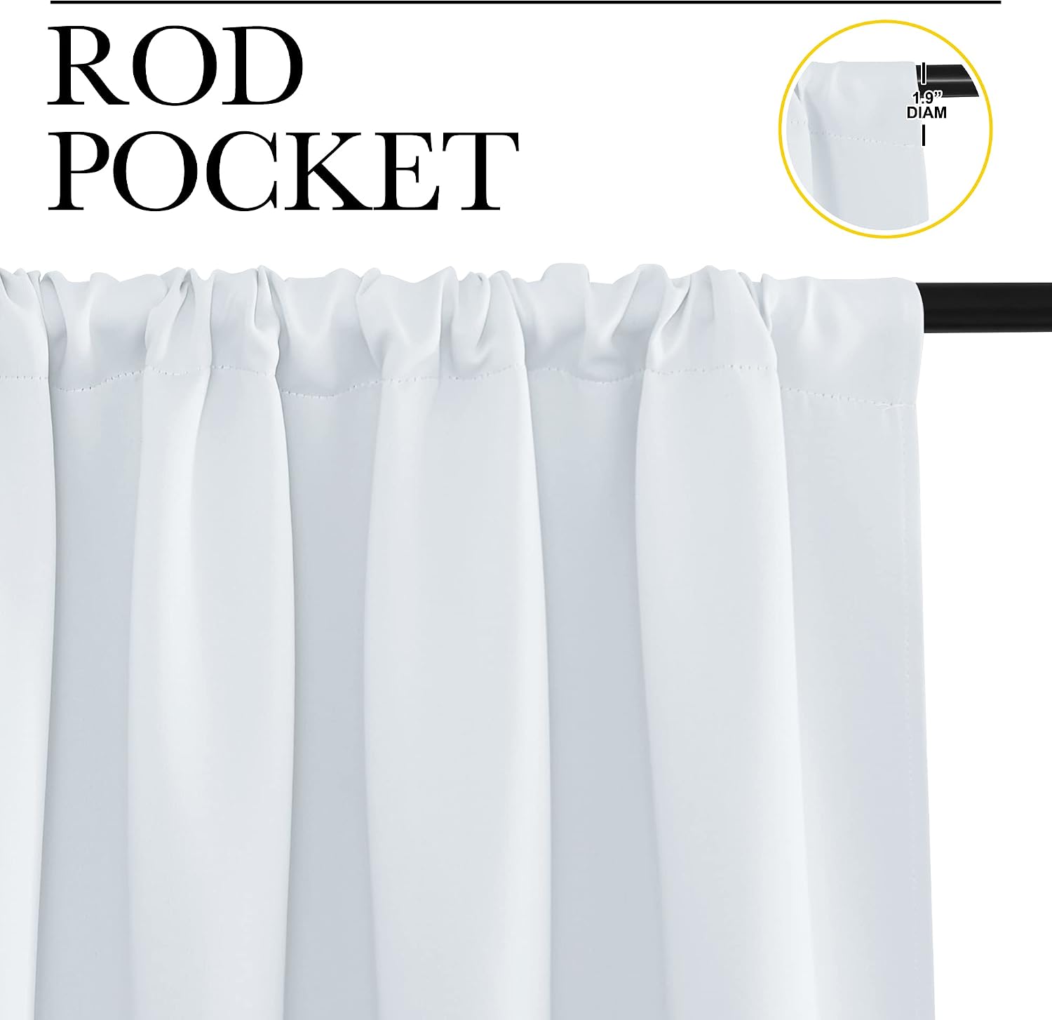 NICETOWN Kitchen Room Darkening Curtains - Window Treatment Thermal Insulated Rod Pocket Room Darkening Curtains/Drapes for Bedroom (2…