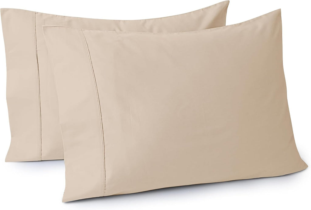 ShunjieHome 100% Egyptian Cotton Pillow Cases Set of 2, Queen Size 400 Thread Count Cooling Pillowcases, Soft and Breathable Pillow Covers wi…