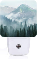 Mountain Forest Night Light, Plug Into Wall with Dusk to Dawn Light Sensors, Warm Nightlights for Bedroom, Bathroom, Hallway, Kitchen…