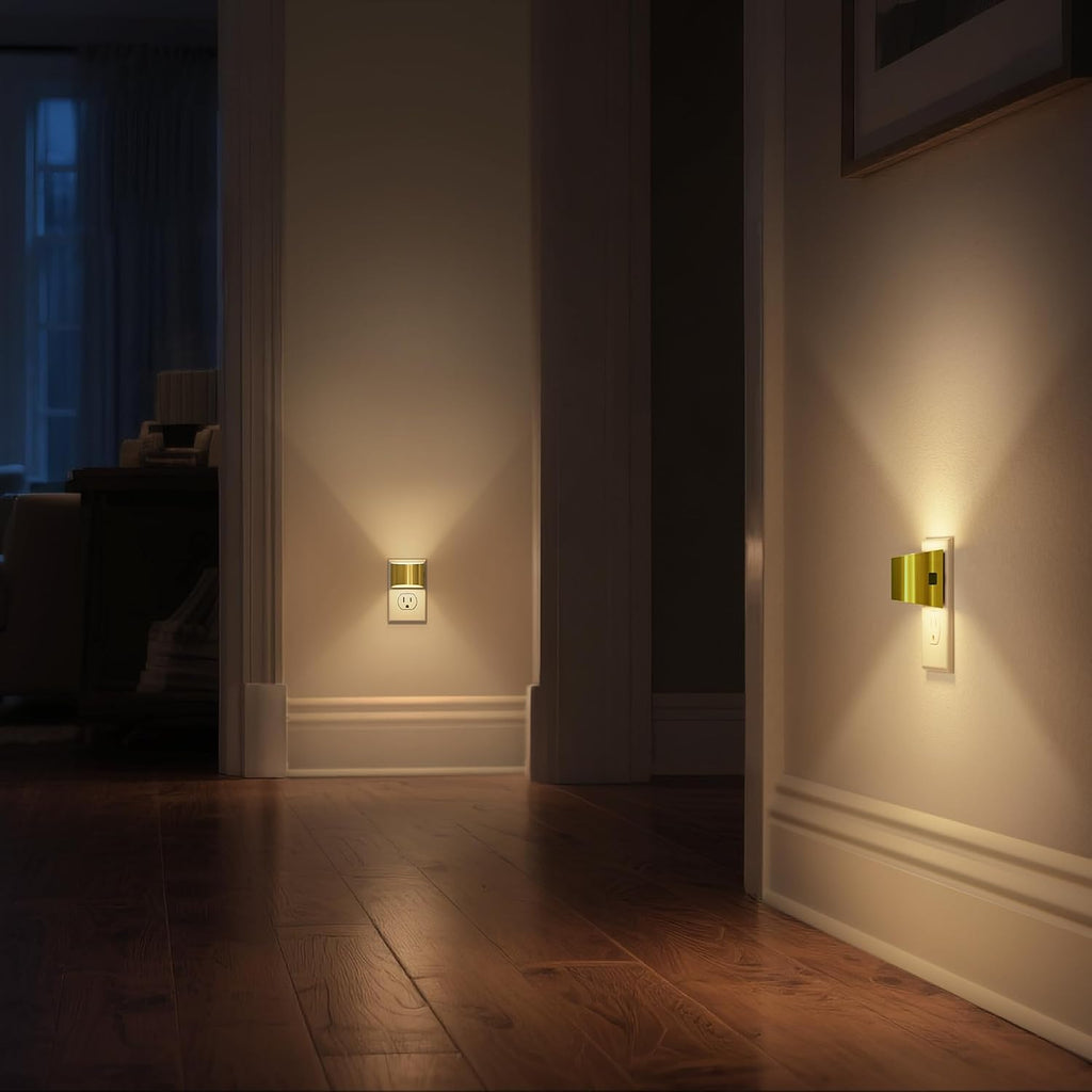 DORESshop LED Night Light[2 Pack], Night Lights Plug into Wall, 3 Level Brightness Adjustable Plug in Night Light, Dusk to Dawn Sensor…