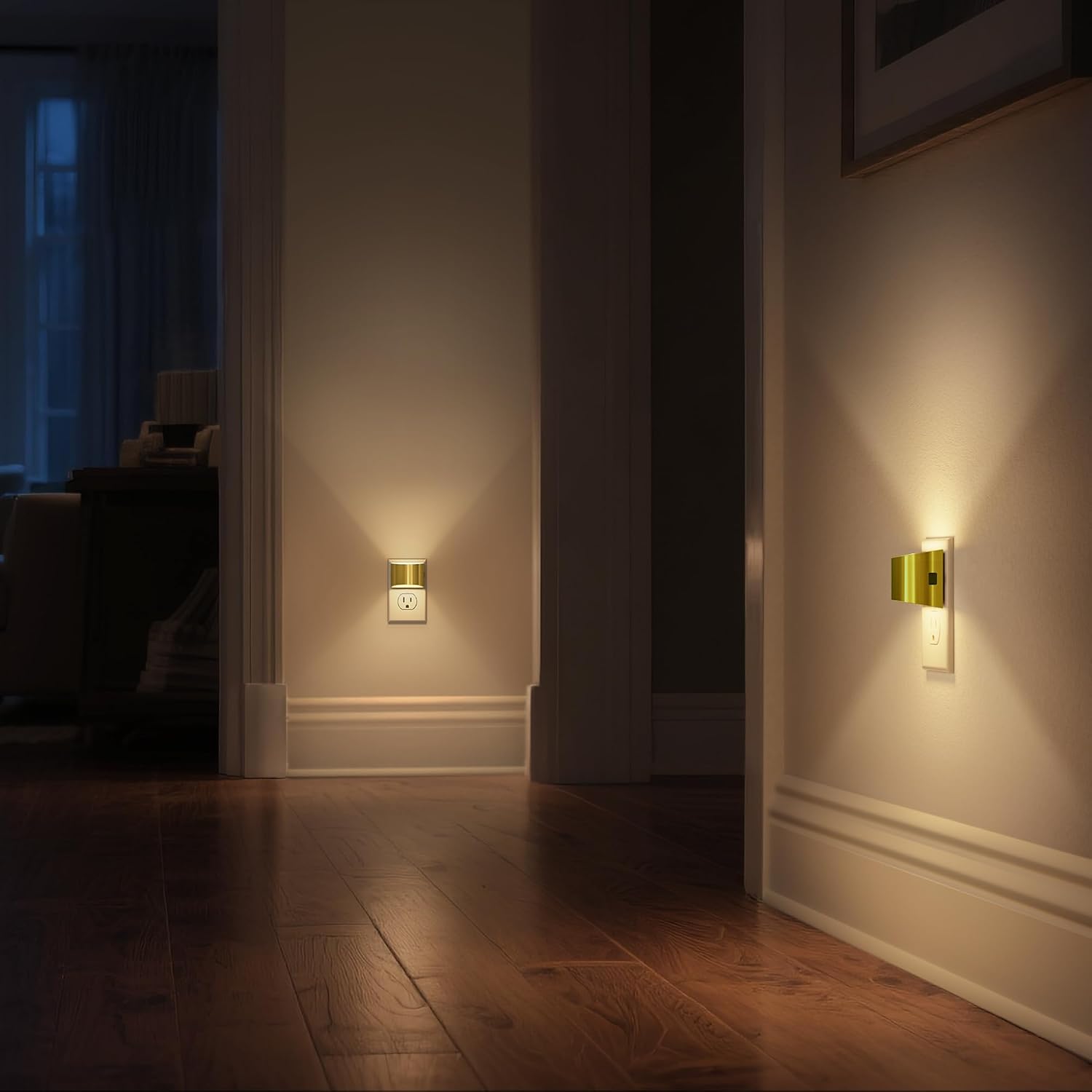 DORESshop LED Night Light[2 Pack], Night Lights Plug into Wall, 3 Level Brightness Adjustable Plug in Night Light, Dusk to Dawn Sensor…