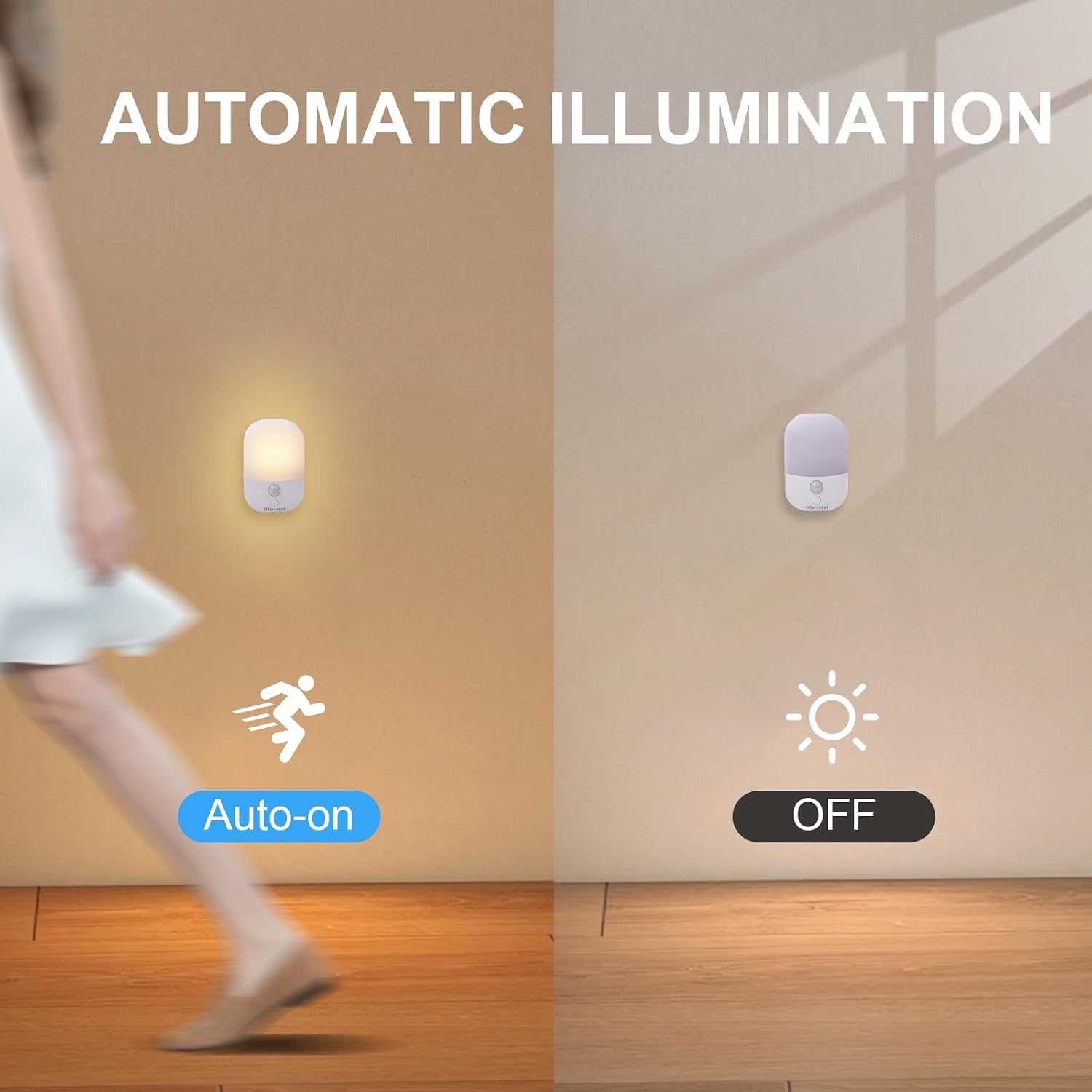 Motion Sensor Night Light, LED Dimmable Warm White Type-C Rechargeable Battery, for Hallway, Bathroom, Stair, Wardrobe, Bedroom, Auto…