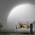 Dimmable LED Floor Lamp with 3 Color Temperatures, Ultra Bright 2000LM Brushed Nickel Arc Floor Lamps for Living Room, Modern Tall Lamp…