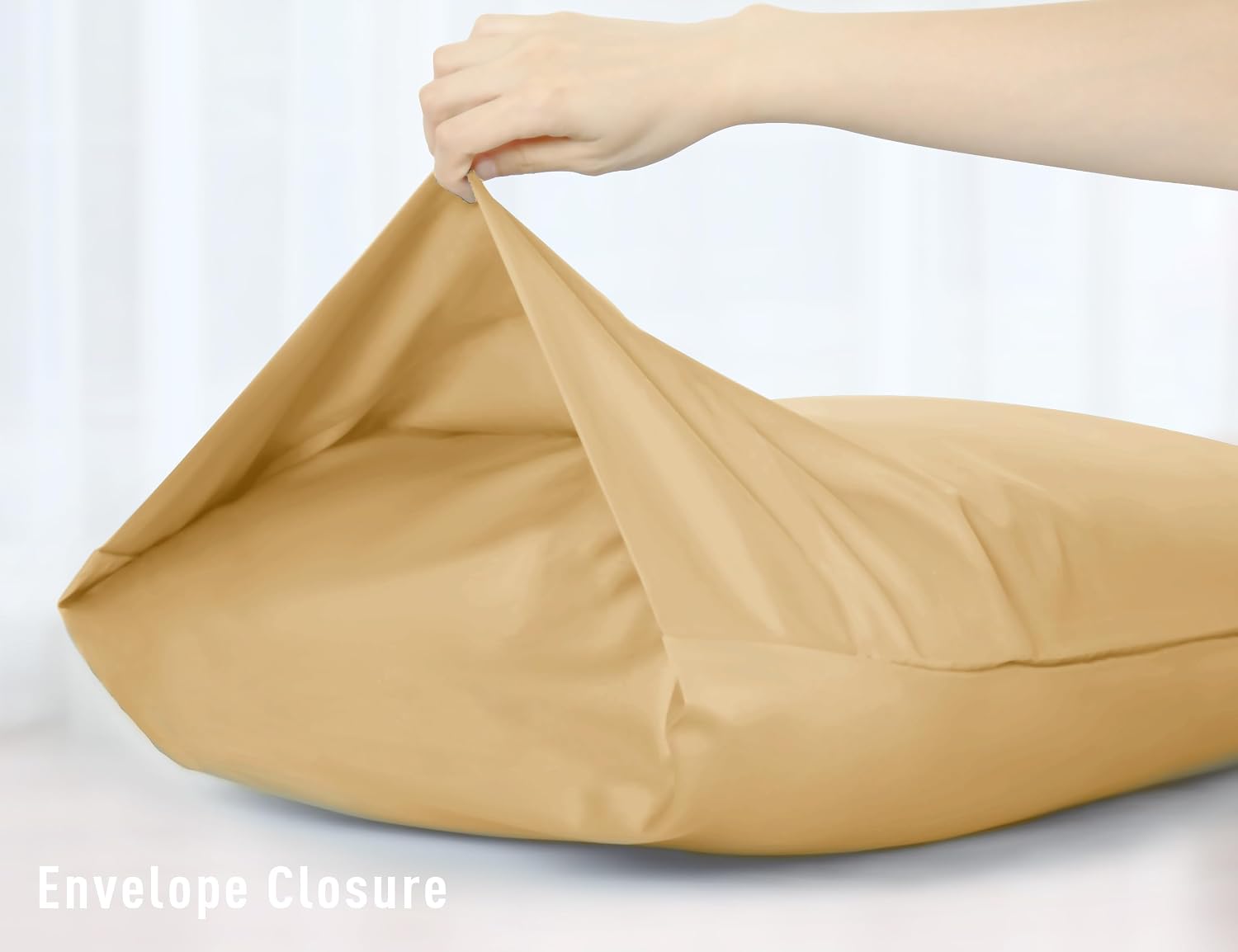 Sunflower Body Pillowcase 100% Cotton Long Pillow Cover/Case Envelope Closure 1 Pack, 20×54 inches Butterum, Soft and Breathable