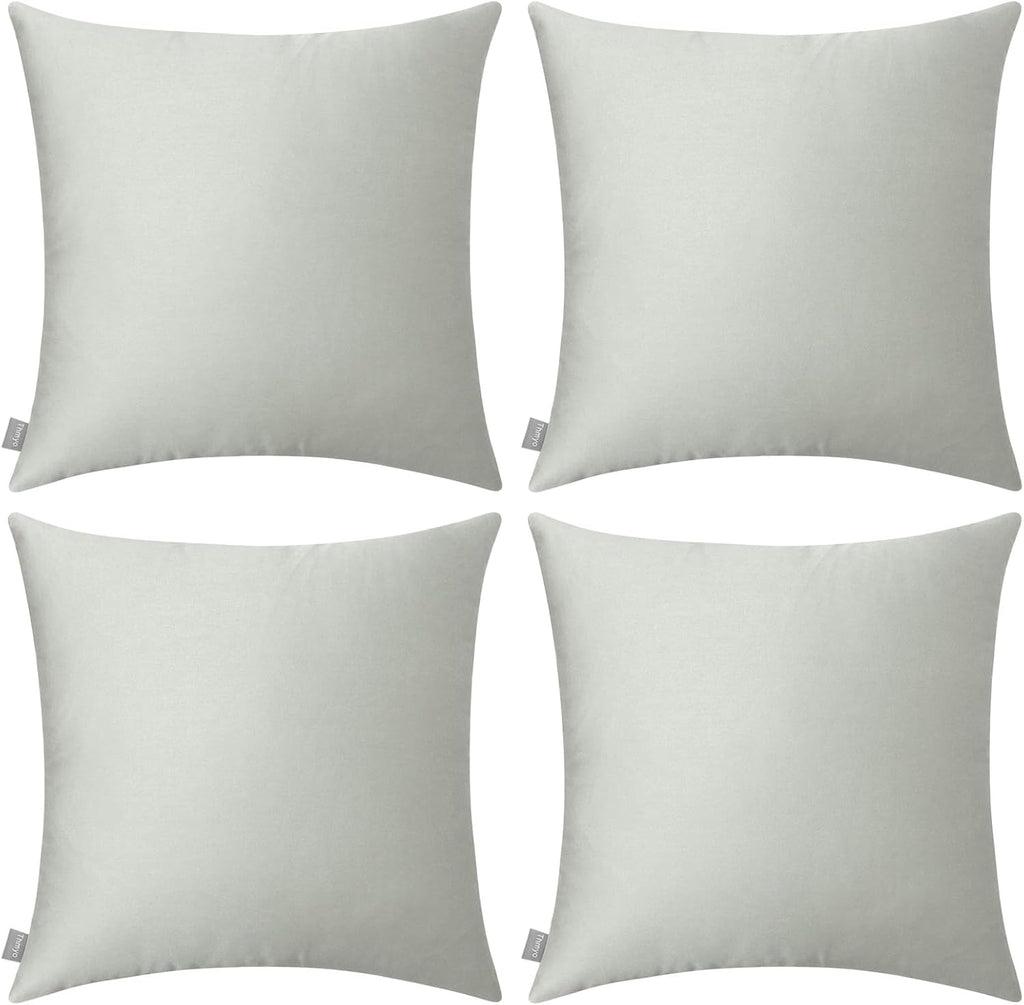 Thmyo 4-Pack 100% Cotton Comfortable Solid Decorative Throw Pillow Case Square Cushion Cover Pillowcase Sublimation Blank Pillow Covers DIY…