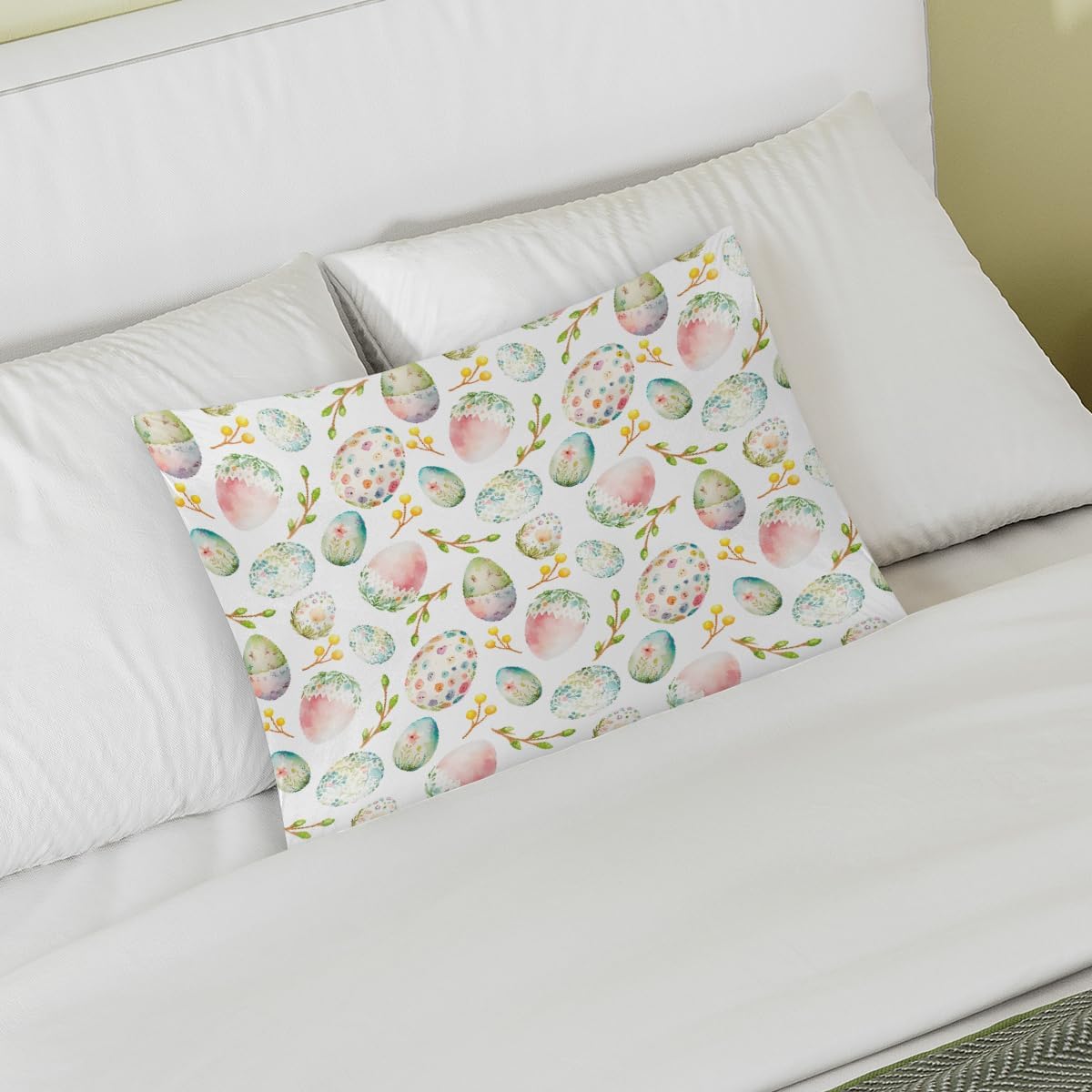 Colorful Easter Eggs Satin Pillowcase for Hair and Skin Soft Silk Pillow Cases with Envelope Closure Cooling Pillow Case Slip 15.99…