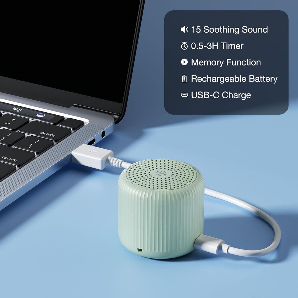 White Noise Machine Baby Portable Sound Machine, LEICEX Travel Sound Machine,15 Non-Looping Sound Timer and Memory Play, Mini White Noise…