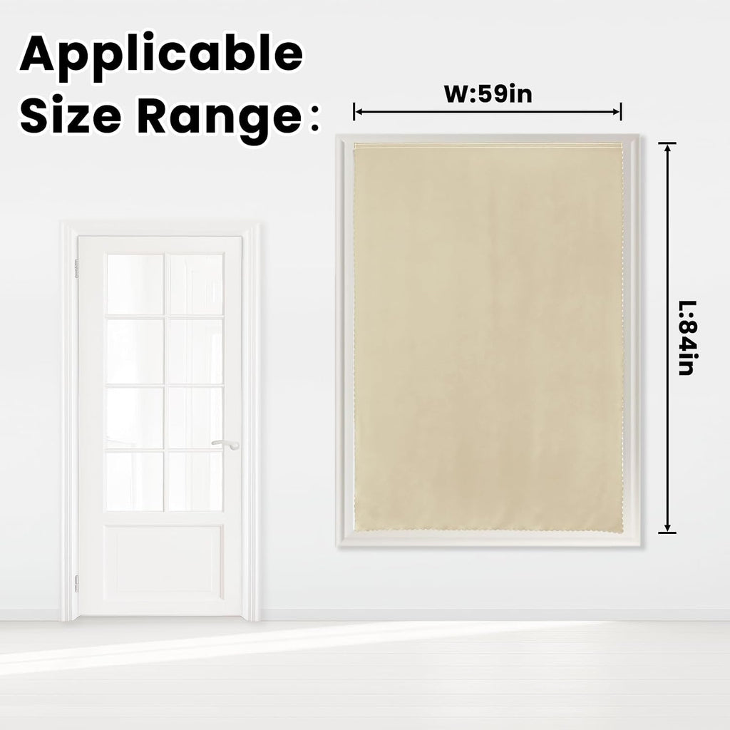 Self Adhesive Portable Blackout Curtains for Bedroom Easy to Install Window Thermal Lnsulated Kitchen Room Darkening Small Window…