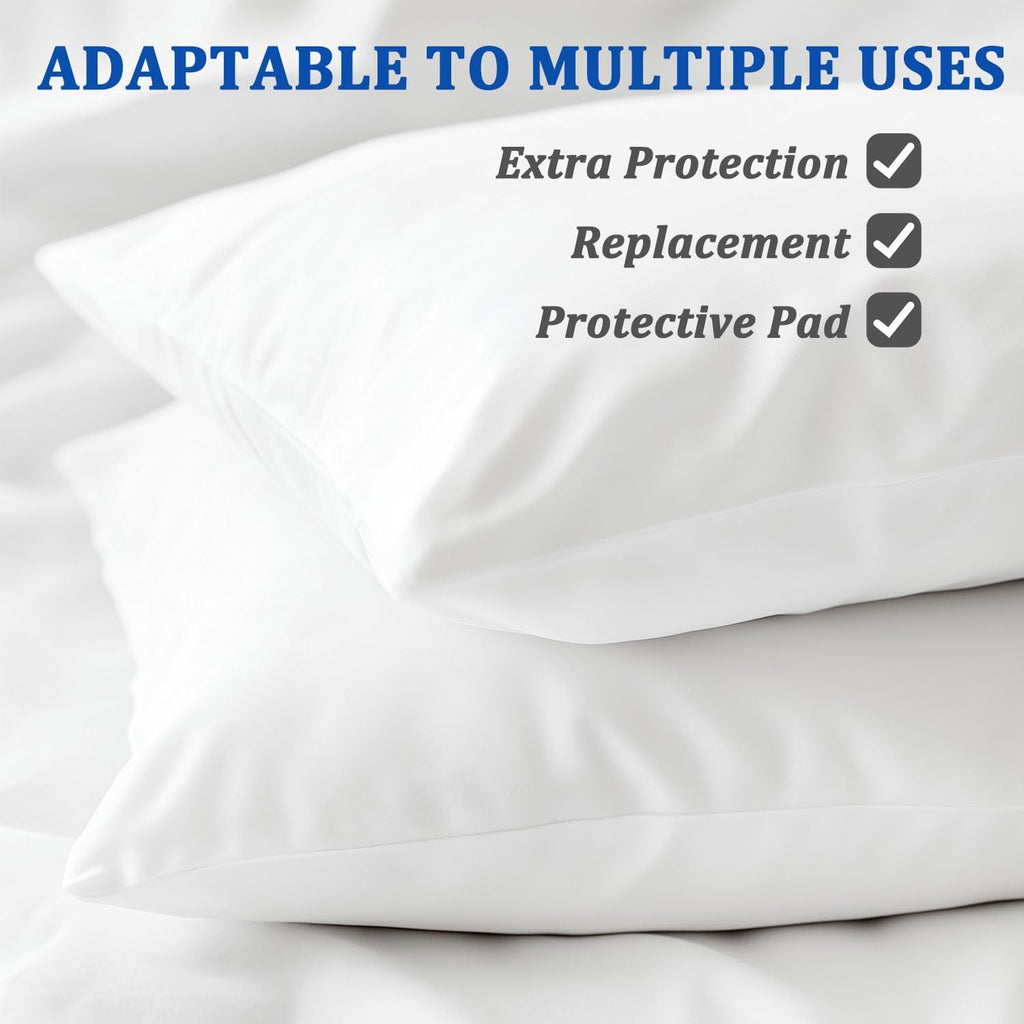 Precoco Cotton Queen Size Pillow Cases Set of 6, White Pillow Protectors with Zipper, Cooling Breathable Hidden Zippered Pillow Covers & Pi…