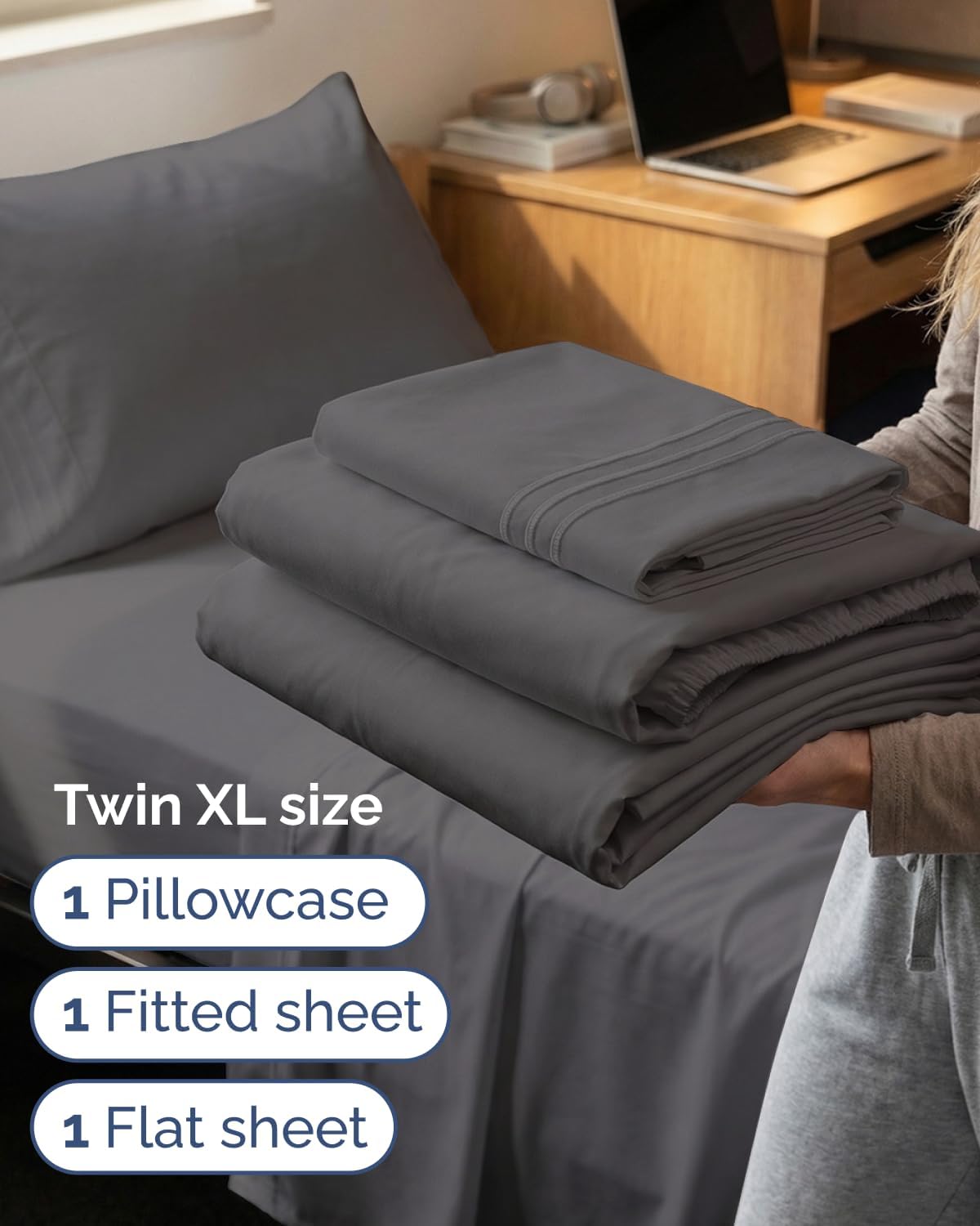 Twin XL Size 3 Piece Sheet Set - Comfy Breathable & Cooling Sheets - Hotel Luxury Bed Sheets for Women & Men - Deep Pockets, Easy-Fit…